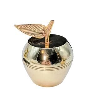 Vintage Mid-Century Brass Apple Bell